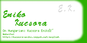 eniko kucsora business card